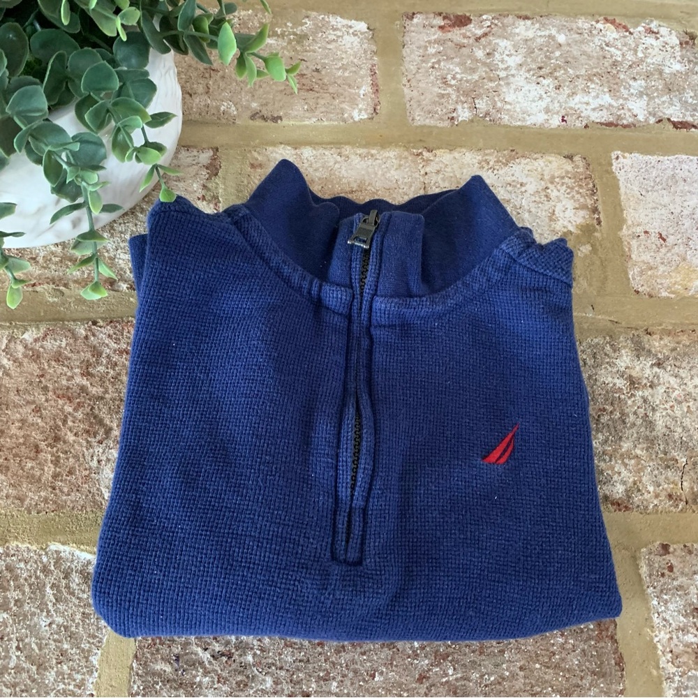 Nautica | Navy Half-Zip Sweater Pull Over | 4